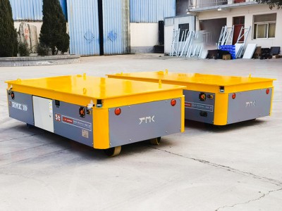 5 ton omnidirectional trackless transfer cart dengan pengangkatan hidrolik