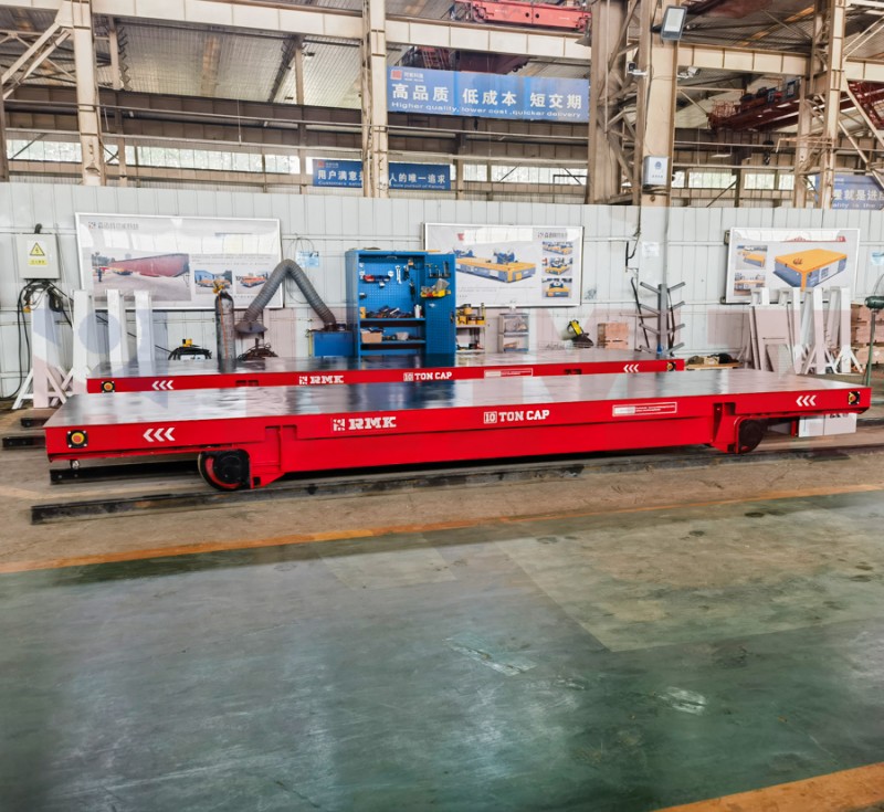 10 ton Steel Pipe Baterai Track Transfer Cart