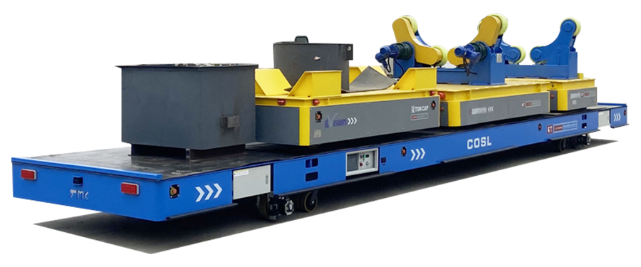 Kemudi roda omnidirectional mobile trackless transfer cart